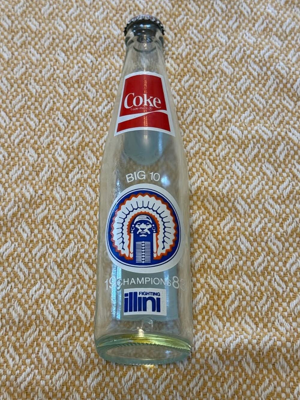 1989 Coca-Cola bottle Illinois Fighting Illini's Big Ten championship.